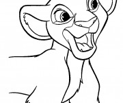 Coloriage Lionceau simple