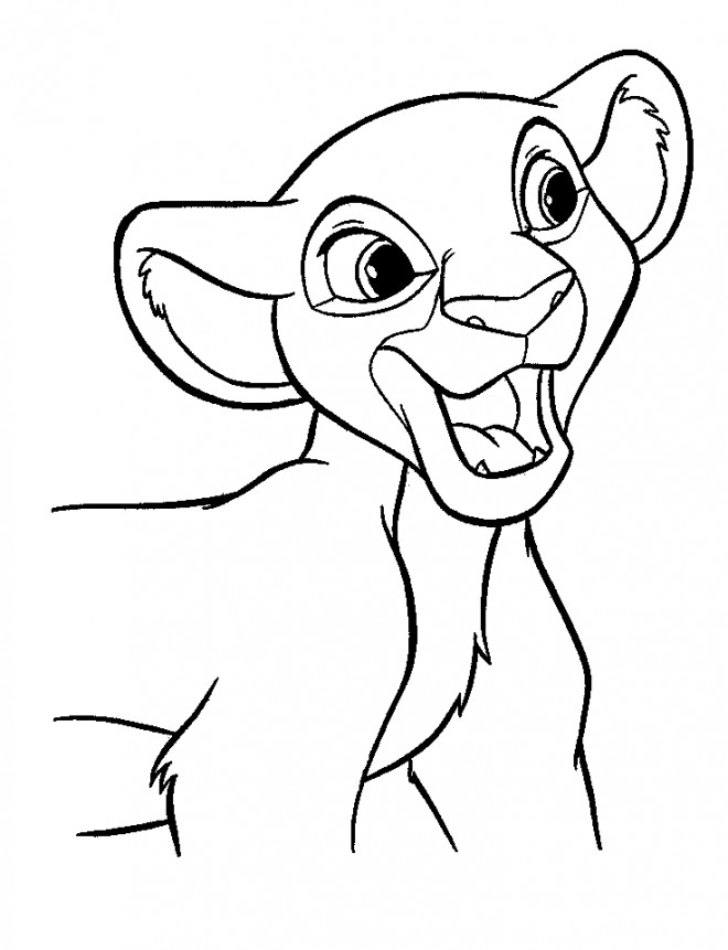 Coloriage Lionceau Simple Dessin Gratuit A Imprimer