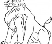 Coloriage Nala et le roi lion disney