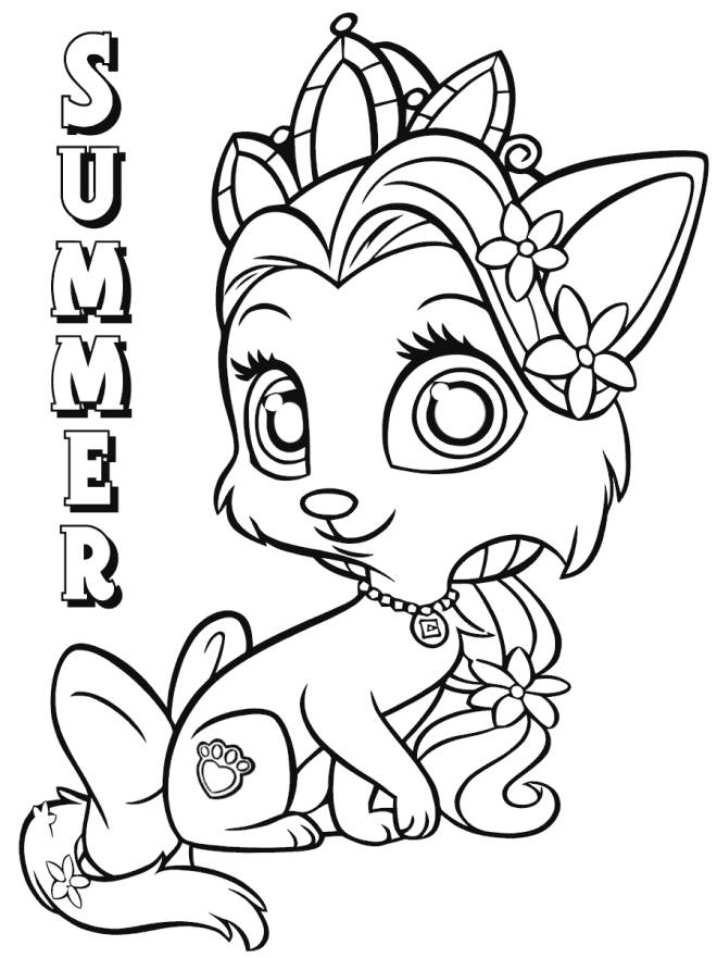 Coloriage et dessins gratuits Summer Palace Pets stylisé à imprimer