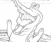 Coloriage Le crocodile de Peter Pan