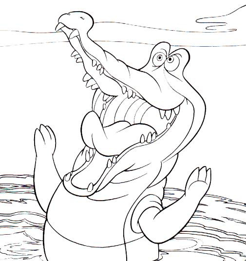 Coloriage et dessins gratuits Le crocodile de Peter Pan à imprimer