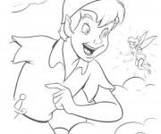 Coloriage et dessins gratuit Peter Pan et Clochette à imprimer