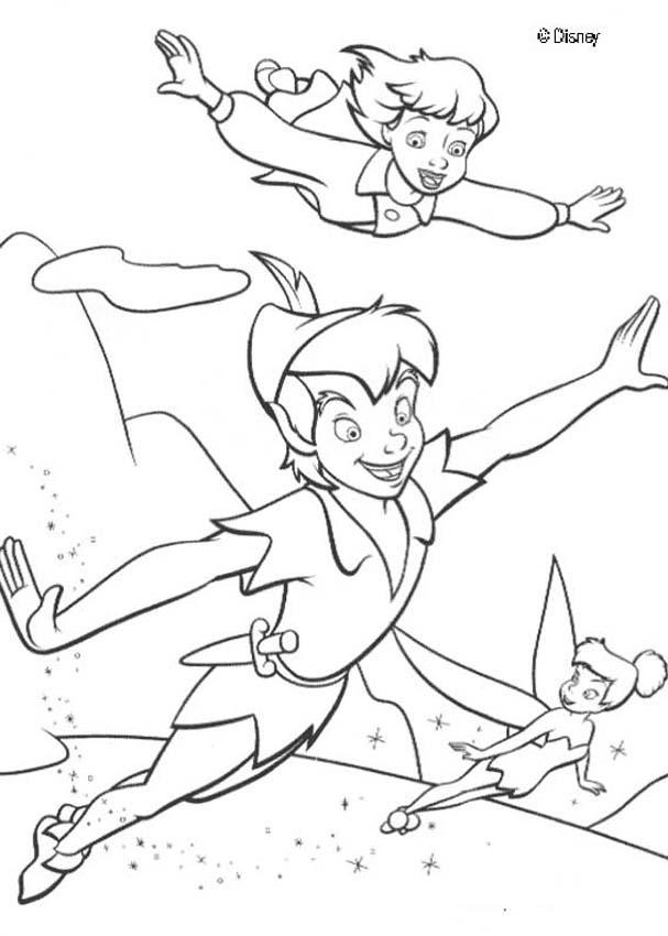 Coloriage Peter Pan et Wendy dessin gratuit à imprimer