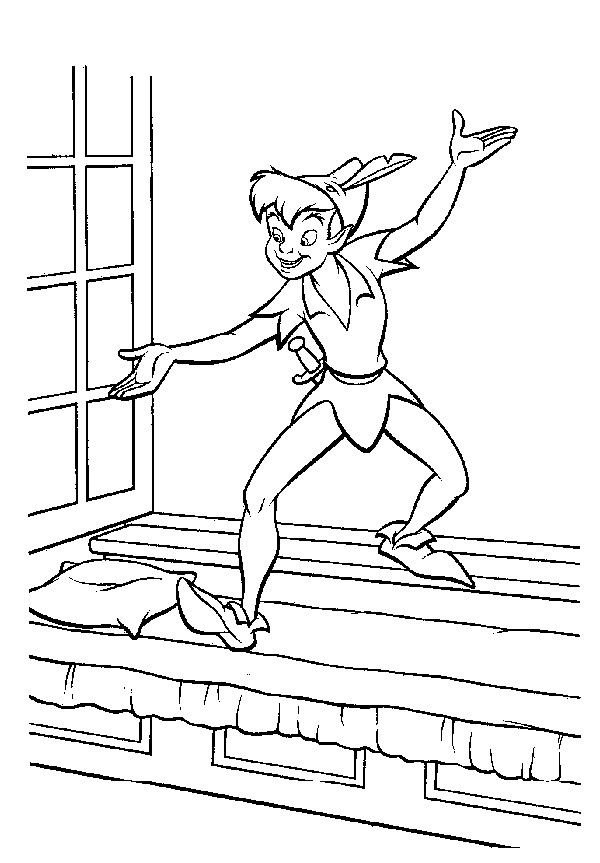 Coloriage et dessins gratuits Peter Pan invite les enfants à voler à imprimer