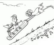 Coloriage Aventure dr&ocirc;le de Ferb, Phineas et Candace
