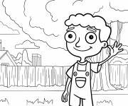 Coloriage Baljeet l'ami de Phin&eacute;as et Ferb