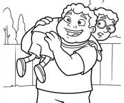 Coloriage Baljeet sur les &eacute;paules de Buford