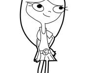 Coloriage Belle fille de Phineas et Ferb