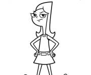 Coloriage Candace avec les jouets de ses fr&egrave;res