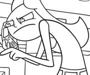 Coloriage Candace re&ccedil;oit des mauvaises nouvelles