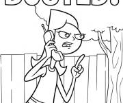Coloriage Candace tente de d&eacute;masquer les fr&egrave;res
