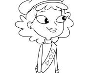 Coloriage Collette de Phineas et Ferb