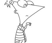 Coloriage Ferb de cartoon de Disney
