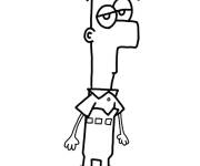 Coloriage et dessins gratuit Ferb Fletcher triste à imprimer