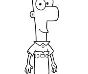 Coloriage Ferb Flynn souriant