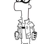 Coloriage Ferb funky