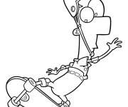 Coloriage Ferb sur une planche &agrave; roulettes