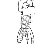 Coloriage Ferb v&ecirc;tu pour l'hiver