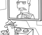 Coloriage General Monogram parlant avec Perry