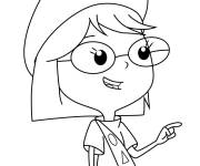 Coloriage Gretchen de Phineas et Ferb