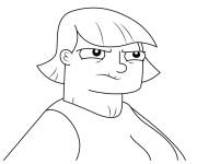 Coloriage Hildegard Johnson de Phineas et Ferb