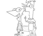 Coloriage Illustration de Phineas et Ferb