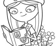 Coloriage Isabella aime la lecture