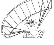 Coloriage L'agent Perry au parapente