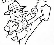 Coloriage L'agent Perry et ses gadgets
