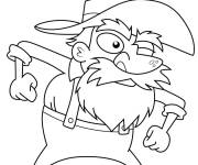 Coloriage Le vieux fou