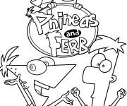 Coloriage Logo de dessin anim&eacute; Phineas et Ferb