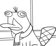 Coloriage Perry l'ornithorynque comme animal de compagnie