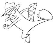 Coloriage Perry l'ornithorynque de Phineas et Ferb