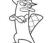 Coloriage et dessins gratuit Perry, les bras crois&eacute;s à imprimer