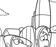 Coloriage Phineas And Ferb avec leur nouveau fus&eacute;e