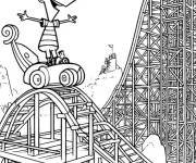 Coloriage Phineas avec un g&eacute;ant unit&eacute; de jeu