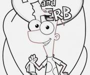 Coloriage Phineas et Ferb de bande anim&eacute; WB