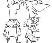 Coloriage Phineas et Ferb et l'ornithorynque