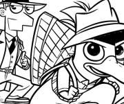 Coloriage Phineas et Ferb pour les petits