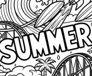 Coloriage Phin&eacute;as et Ferb sur le th&egrave;me de l'&eacute;t&eacute;