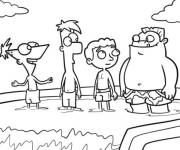 Coloriage Phineas, Ferb et leurs amis s'amusent