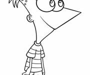 Coloriage Phineas Flynn kawaii