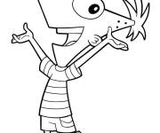 Coloriage Phineas heureux