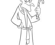 Coloriage Portrait de Dr Heinz Fufenshmirtz de Phineas et Ferb
