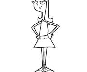Coloriage et dessins gratuit S&oelig;ur de Phineas et Ferb à imprimer