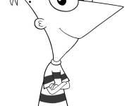 Coloriage Sourire malin de Phineas