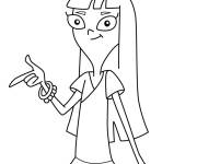 Coloriage Stacy Hirano de  Phineas et Ferb