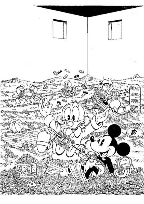 Coloriage et dessins gratuits Balthazar Picsou et Mickey à imprimer
