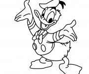 Coloriage et dessins gratuit Donald Duck à imprimer